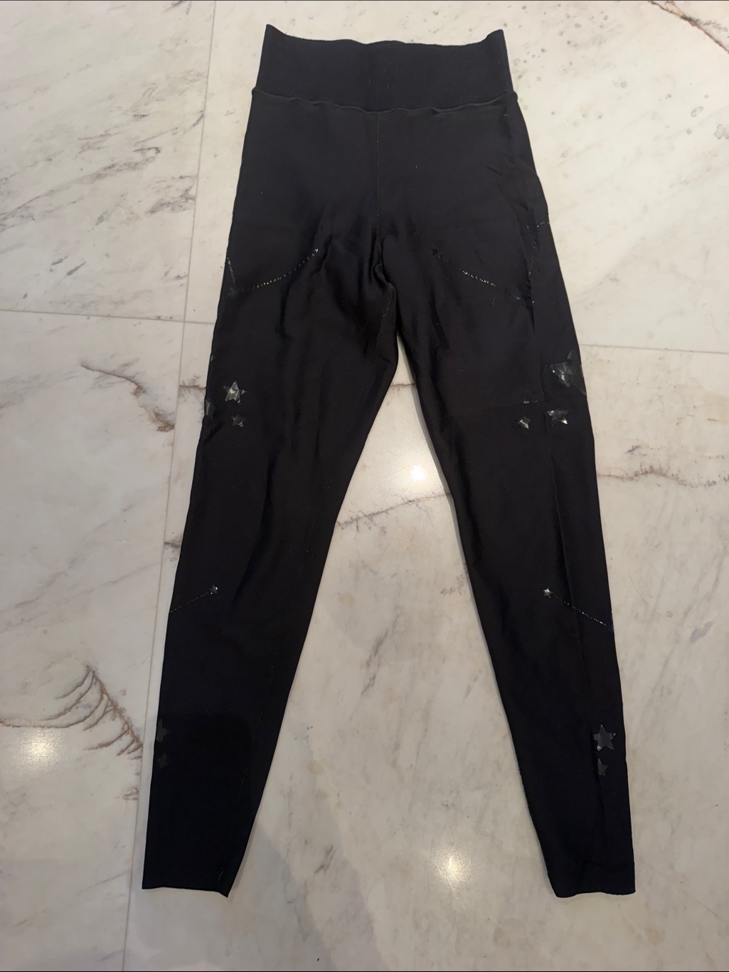 Ultracor Black Constellation Star Moon High-Waist Leggings Sz:S 23.5â